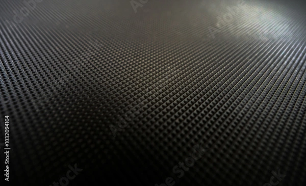 Obraz Rubber mat close-up. Futuristic black background with decorative honeycombs. Copy space.