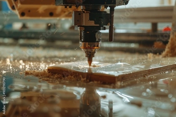 Obraz A machine processing wood