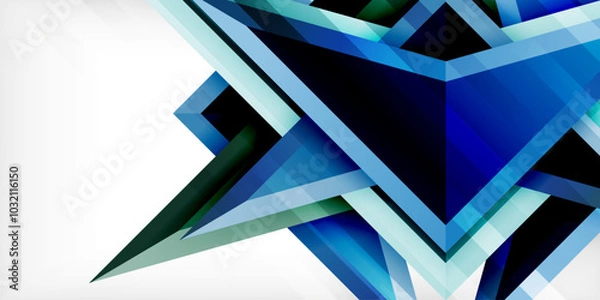 Fototapeta Abstract background color triangles and arrows composition. Vector Illustration For Wallpaper, Banner, Background, Card, Book Illustration, landing page