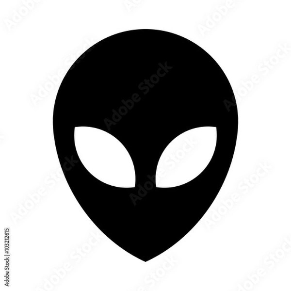 Obraz Alien Head Vector Icon
