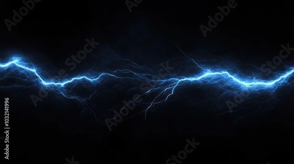 Obraz Blue Lightning Bolt Abstract
