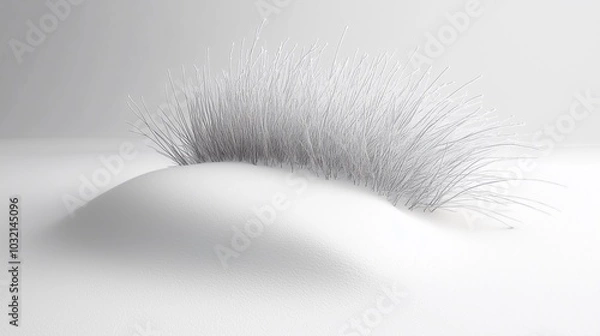 Obraz White Snowdrift isolated. Snow landscape decoration, frozen hills. Empty snow banks field. background. Snow covered hill Christmas illustration.