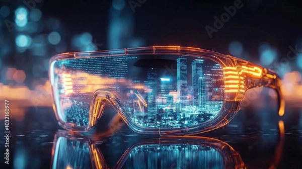 Obraz VR goggles meta universe virtual reality technology concept background