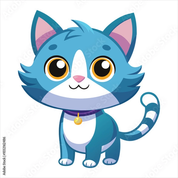 Obraz Little Cute Cat Cartoon Character