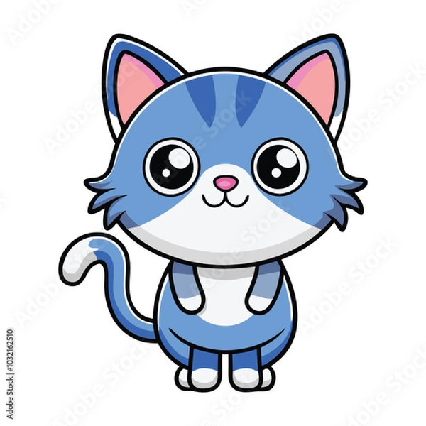 Obraz Little Cute Cat Cartoon Character