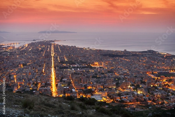Obraz Trapani city in the evening