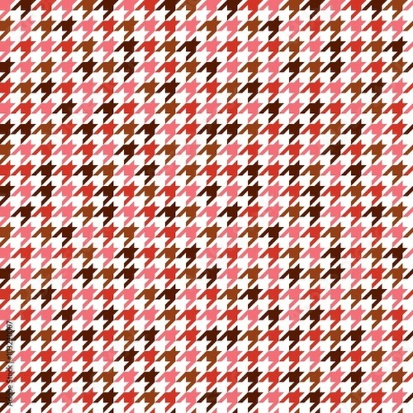 Obraz Red Pied de Poule Seamless Pattern