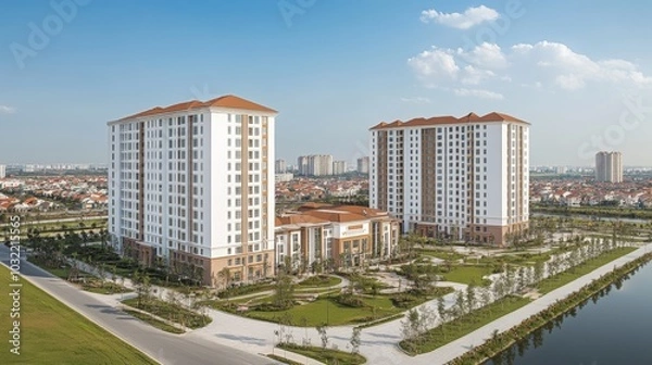 Fototapeta Modern Apartment Complex.