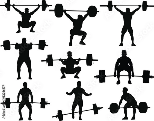 Obraz Weightlifting silhouette