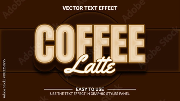 Obraz 3d coffee editable text effect