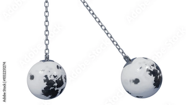 Obraz Wrecking ball isolated in transparent background 