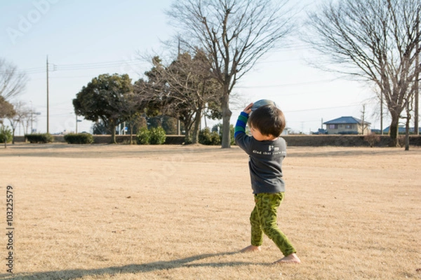 Fototapeta サッカーボールと男の子