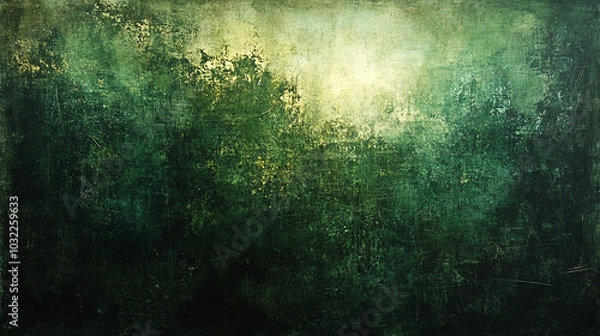 Fototapeta Grunge green background with rough textures, dark and