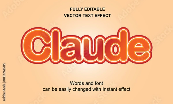 Fototapeta Cloude 3D Text Effect