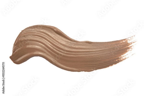 Obraz Shiny brown brush strokes isolated on white background.