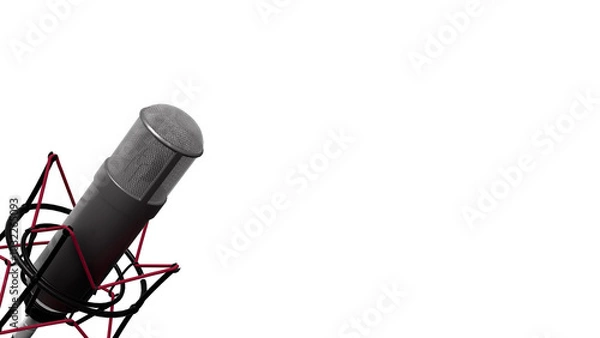 Obraz Transparent Microphone Empty Copyspace, Animation.Full HD 1920×1080. 08 Second Long, Transparent