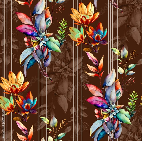 Obraz ALLOVER abstract floral background