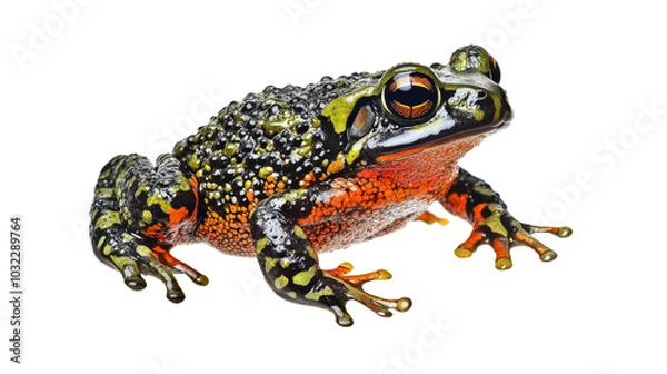 Obraz Vibrant frog with colorful markings, Transparent background