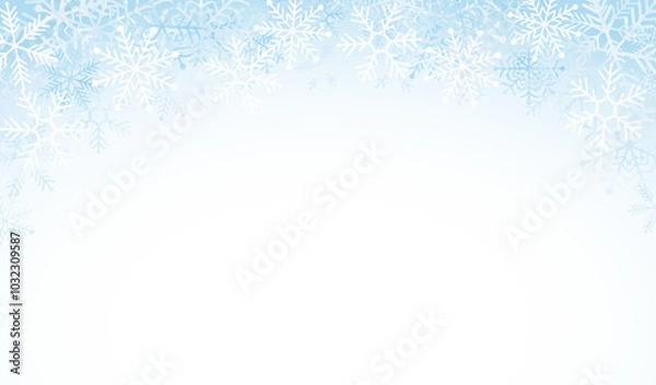 Fototapeta snowflake frame2_lightblue