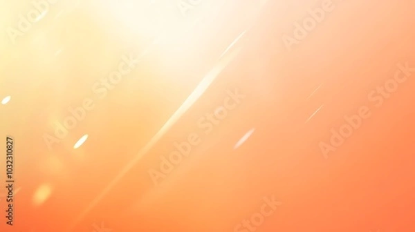 Obraz Abstract background with a bright orange to yellow gradient and white lens flares.