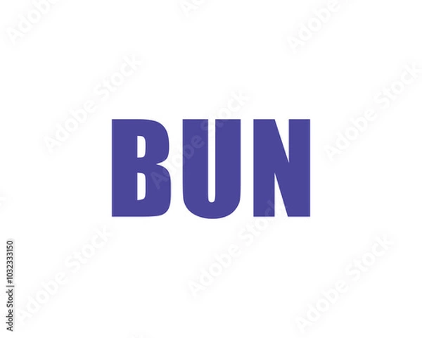 Fototapeta BUN logo design vector template. BUN
