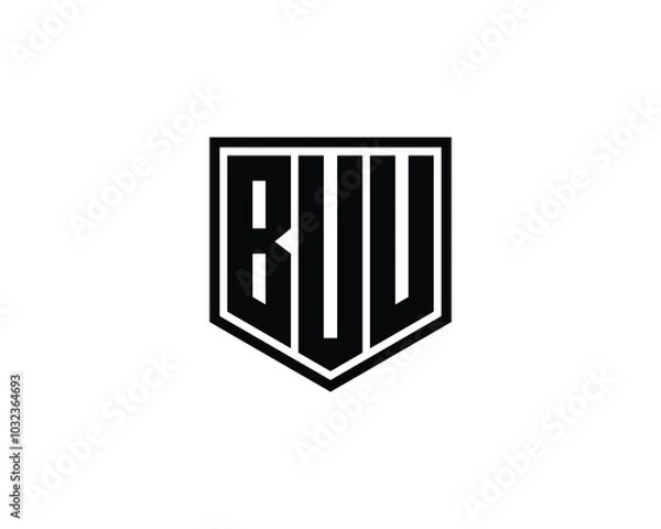Fototapeta BUU Logo design vector template. BUU