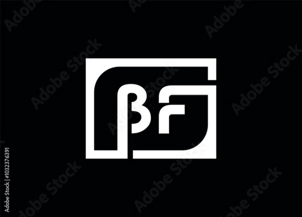 Obraz Bf letter logo and monogram logo 