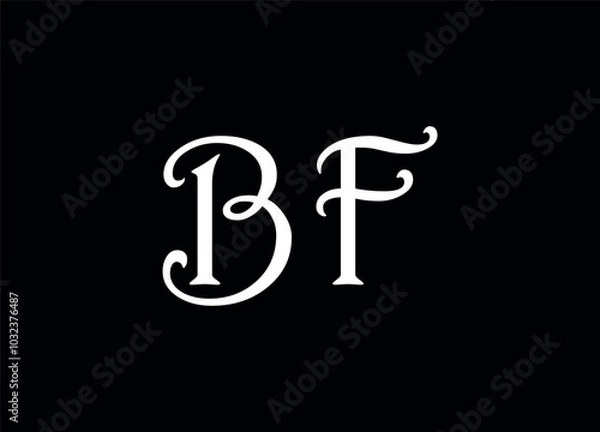 Obraz Bf letter logo and monogram logo 