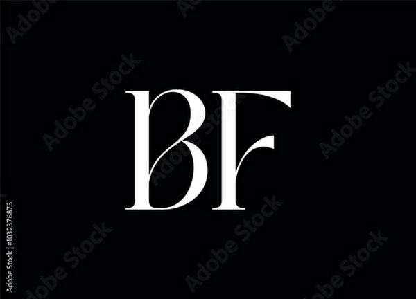 Obraz Bf letter logo and monogram logo 