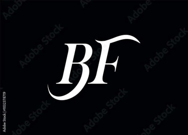Fototapeta Bf letter logo and monogram logo 