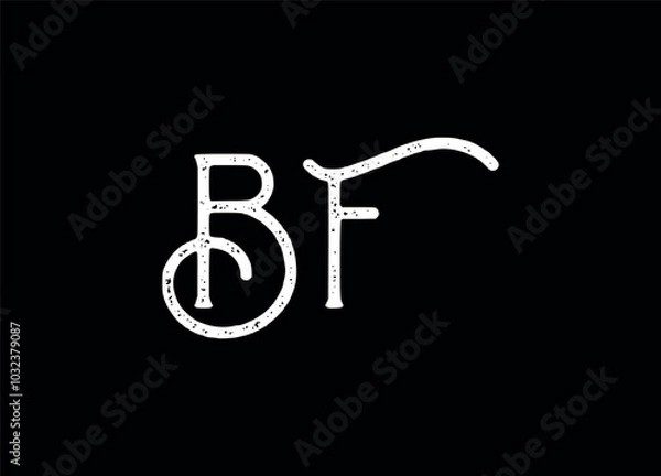 Obraz Bf letter logo and monogram logo 