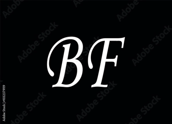 Obraz Bf letter logo and monogram logo 