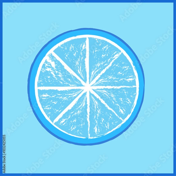 Obraz Abstract blue lemon cut in half