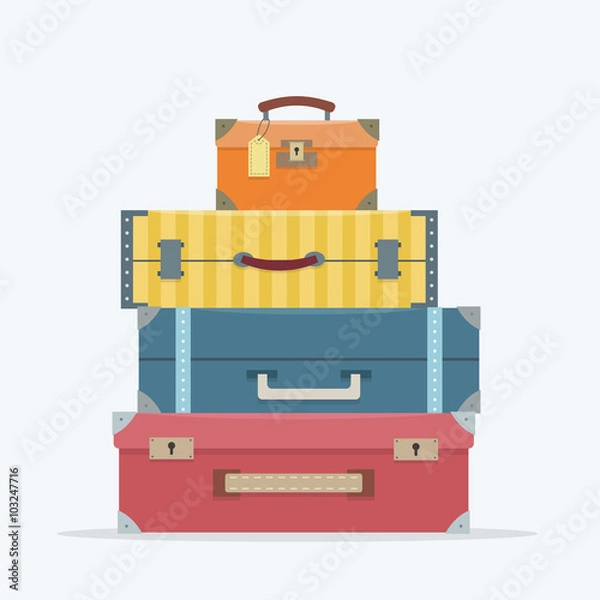 Obraz Baggage on background. 