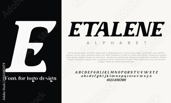 Obraz Etalene vector alphabet font for logo design