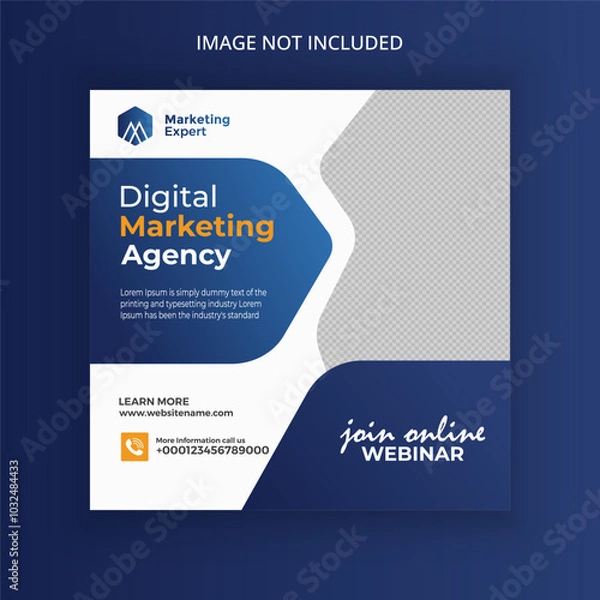 Fototapeta Digital marketing Business promotion social media and instagram post template