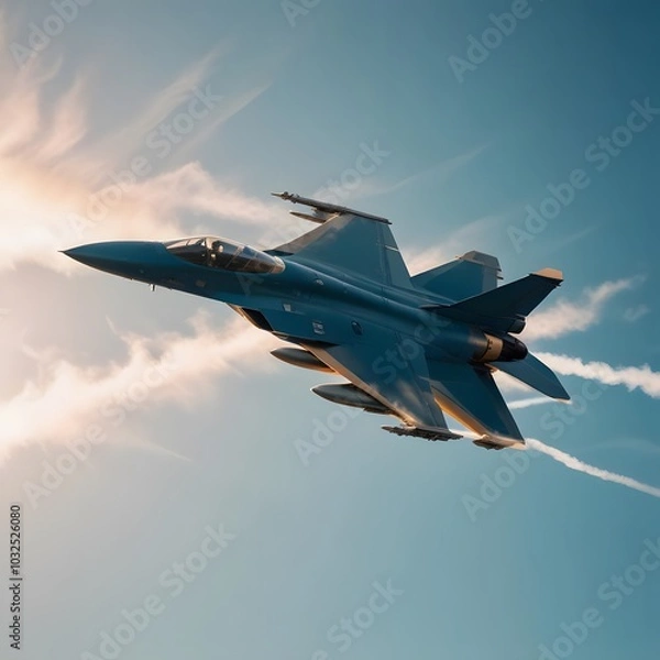 Fototapeta Fighter jet plane on the sky