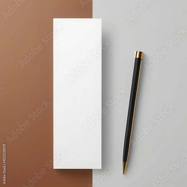 Fototapeta Minimalist bookmark designs in various colors. Showcase your artwork with this clean bookmark mockup. Ideal for creative projects and print-ready use. Bookmark mockup, Bookmark designs.
