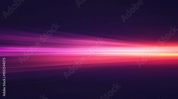 Fototapeta Abstract colorful motion backdrop with glowing purple lines and digital gradient texture