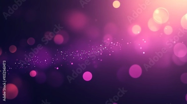 Fototapeta Abstract bokeh background with bright pink and purple lights, perfect for Christmas or party design