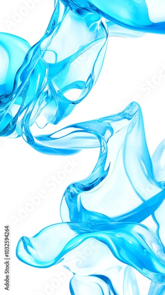 Fototapeta A captivating swirl of vibrant blue liquid, creating an abstract and dynamic visual effect perfect for artistic projects.