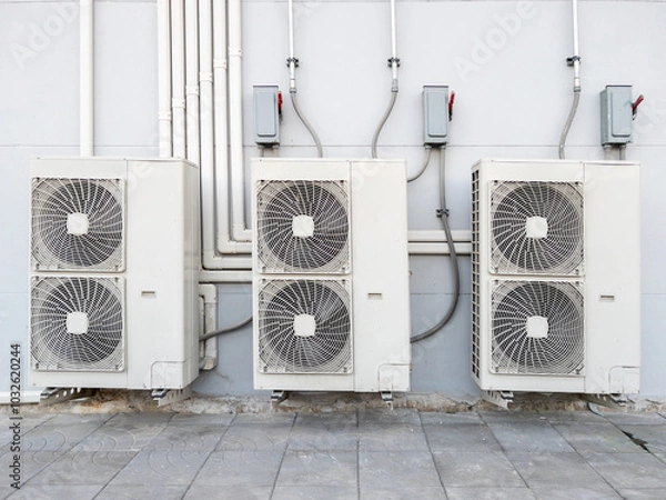 Fototapeta The compressor unit of the air conditioning system.