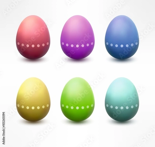 Fototapeta Easter eggs, vector illustration.