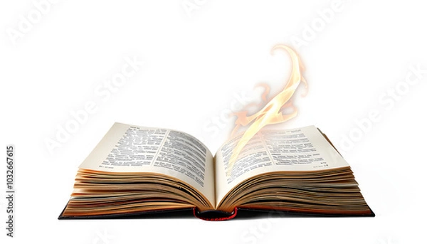 Fototapeta Reading magic book isolated with white highlights, png