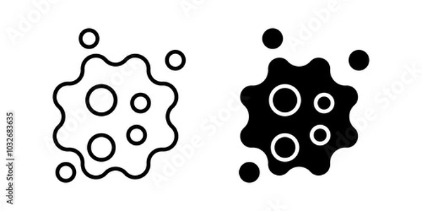 Fototapeta  Cancer Icon set .Symbol isolated white background. vector illustration. color editable.
