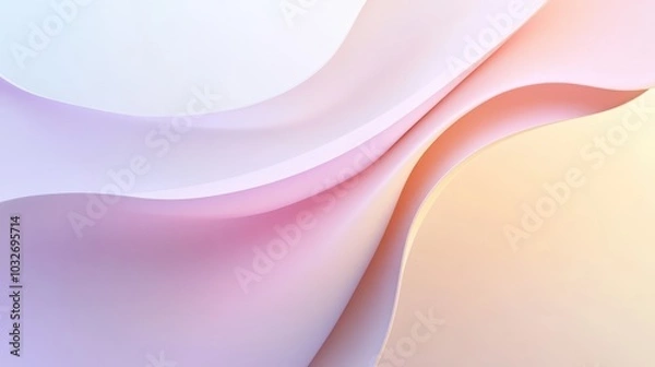 Fototapeta Soft Gradient Waves of Pastel Colors