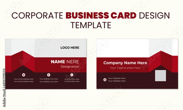 Obraz Creative modern minimal name card and business card template design 
