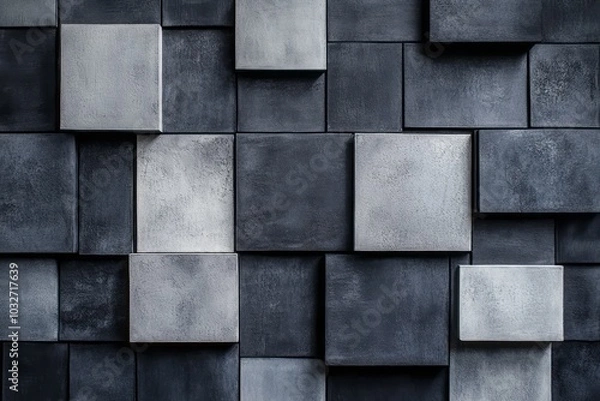 Fototapeta Modern Abstract Gray and Black Wall Design