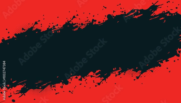 Obraz Abstract red distressed grunge background