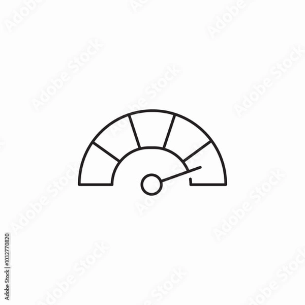 Obraz simple speedometer icon sign vector